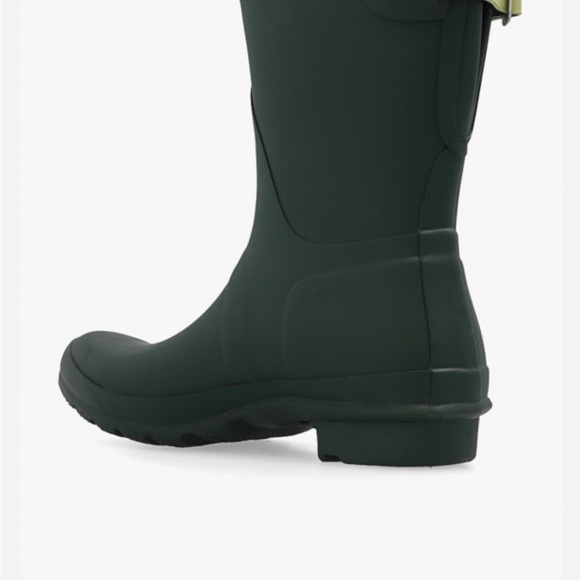 HUNTER Original Short Waterproof Rain Boot (Women) 6 green NEW - Picture 2 of 4